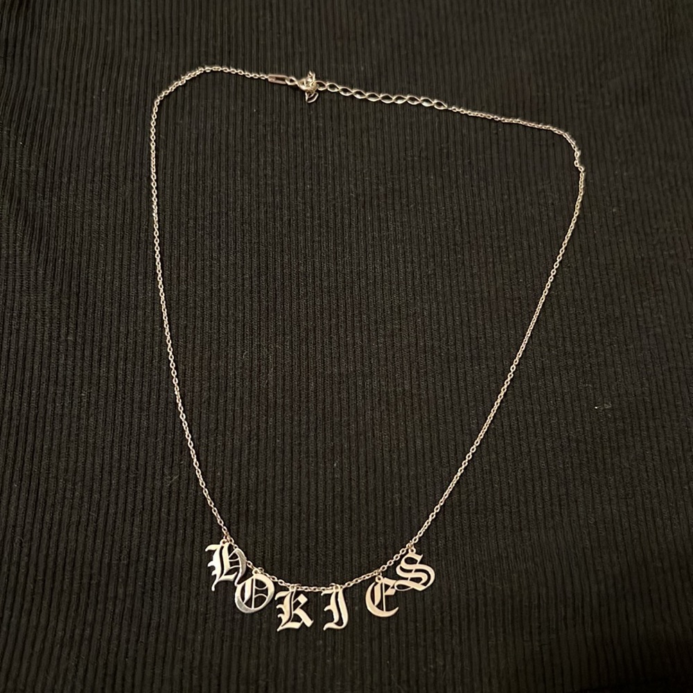 HOKIES silver choker necklace